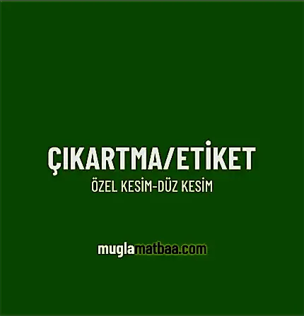 Tek Yön Baskılı Etiket 20x32 cm