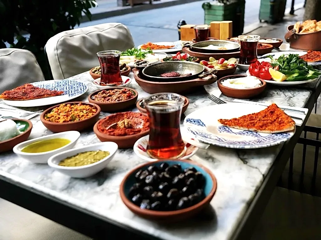 Doğacıyız Gourmet Breakfast Restaurant Antakya Gourmet Kahvalti acik havada serpme kahvalti
